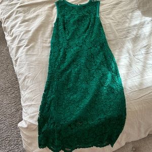 Green lace dress